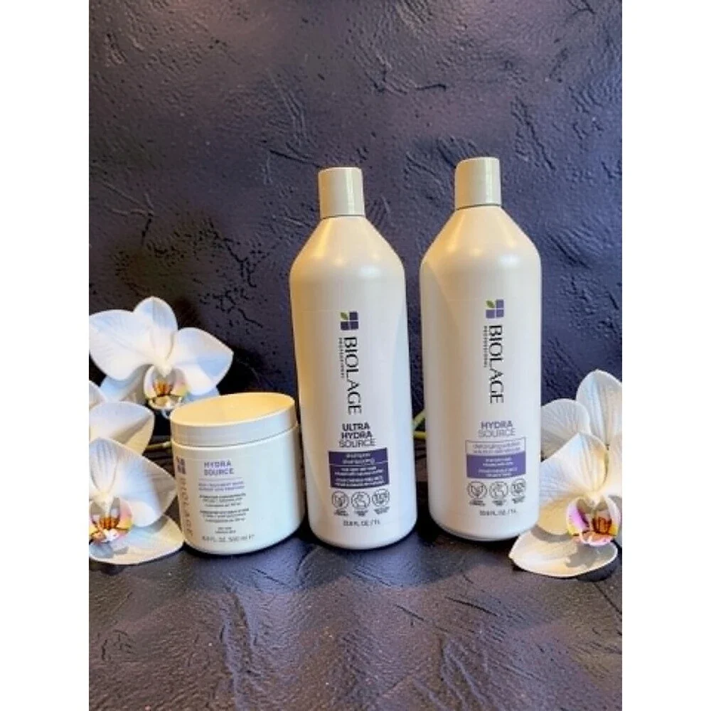 Biolage Hydra Source Shampoo & Conditioner Conditioning Balm 33.8 oz Mask 16.9